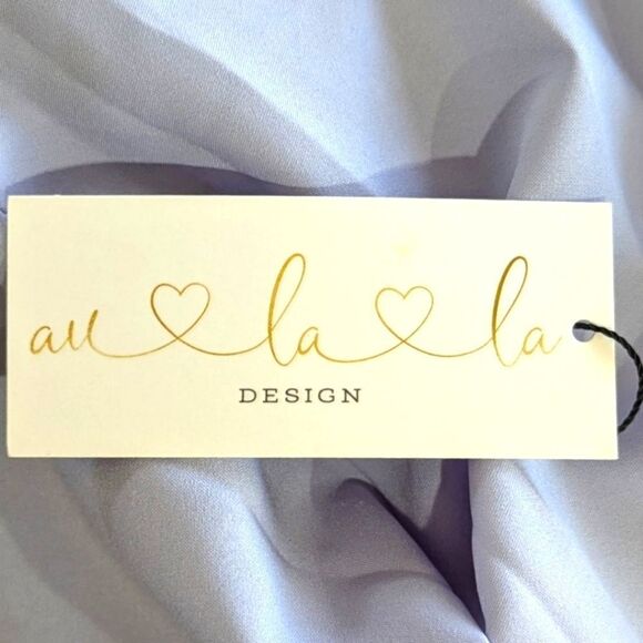 Aulala Design Blue Snow Blossom Floral Print Midi Dress Short Sleeve Size 4 NWT - Picture 6 of 7